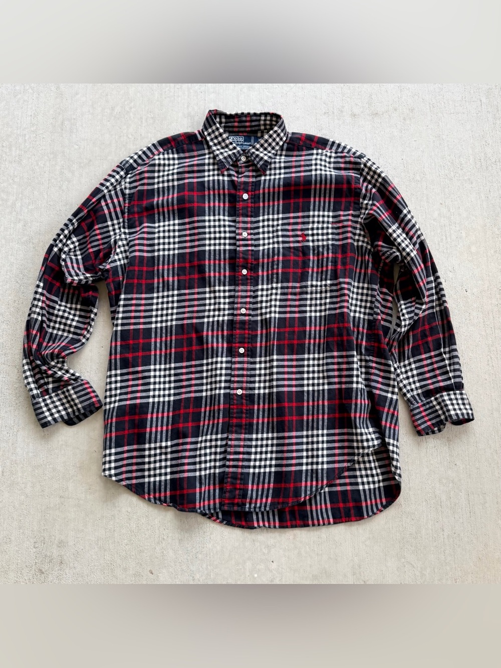 Vintage Polo Ralph Lauren Flannel Shirt Lowell Sport Plaid 90s Cotton